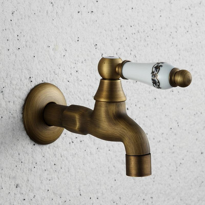

Boutique bathroom copper faucet single cold faucet home hotel bathroom faucet Rose gold long section