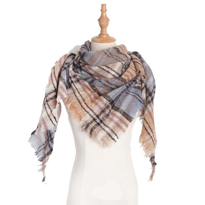 

Triangle Winter Scarf Fashion Warm Scarf For Women Winter Cashmere Scarf Women Scarf Plaid Blanket Pashmina Shawls And Scarves