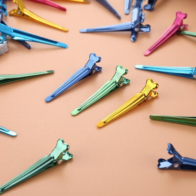 

50pcs Colorful Single Prong Alligator Hair Clips Aluminum Flat Hairpins