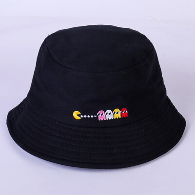 

Bucket Hat UV Protection Leisure Crimping Embroidery Fisherman Hat Cotton for Hiking Fishing Gardening