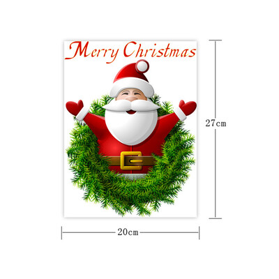 

JPGIF Cartoon Santa Claus Wall Stickers Vinyl Art Christmas Home Window Decals Decor