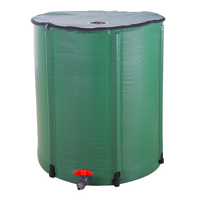 

66 Gallon Portable Rain Barrel Farms Water Storage Saver for Patio