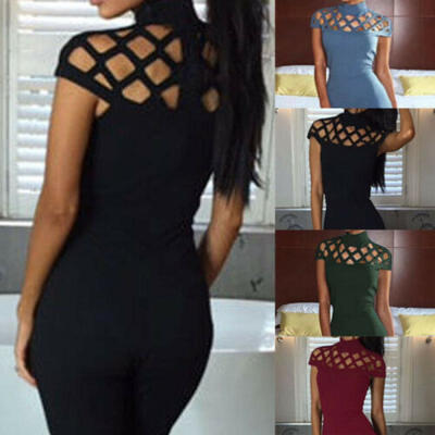 

Women Ladies Hollow Jumpsuit Romper Playsuit Trousers Club-wear Bodycon Party