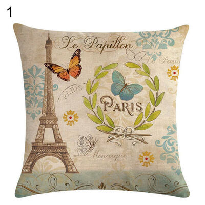 

Vintage Flower Butterfly Throw Pillow Case Cushion Cover Sofa Home Office Decor
