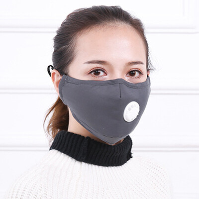 

Winter Mask Anti-fog Dustproof Cotton Breathable Warm Mask W Breathing Valve