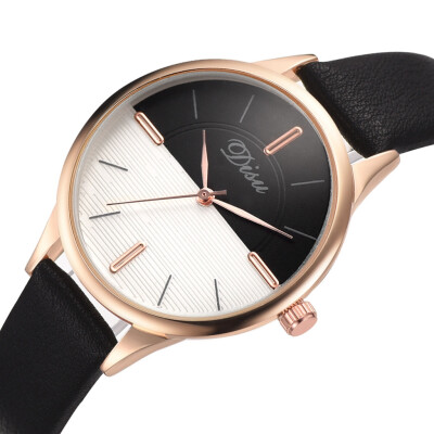 

RM Luxury Fashion Lady Simple Dial Leather Belt Watch Two Tone Quartz Watch