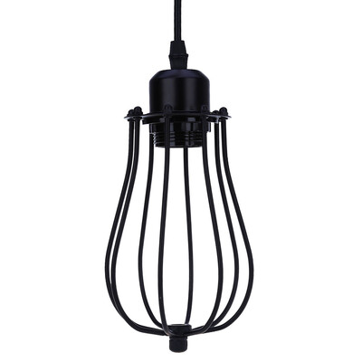 

E27 Retro Style Industrial Wire Cage Loft Metal Rustic Sconce Pendant Light