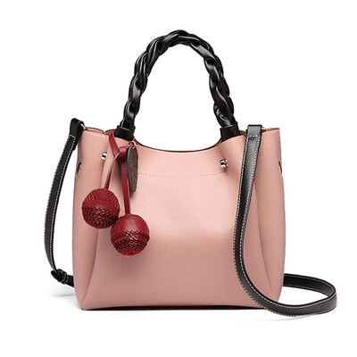 

Ladies with large capacity&one shoulder slanting ladies in Korean version of Baitao Cherry Popular Bucket in Autumn&Winter