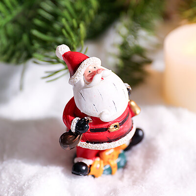 

Gobestart Christmas Diy Ornament Santa Resin Doll Desktop Decoration Christmas Gift Decor