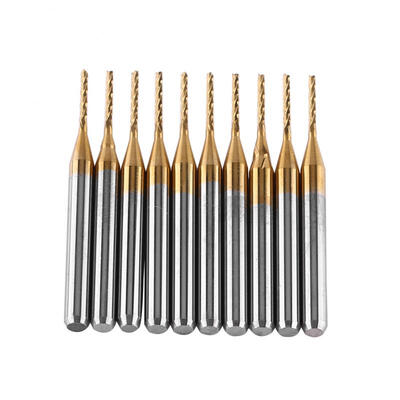 

Greensen 10pcs Titanium Coat Tungsten Carbide End Mill Engraving Bits Milling Cutter 3175mmx1mm