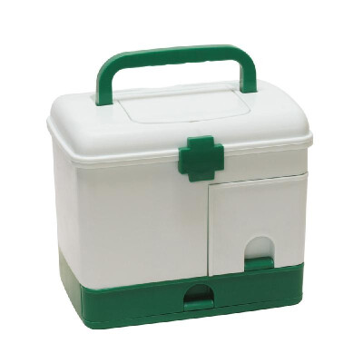 

Household multi-layer medicine box child health storage storage box beauty product box green