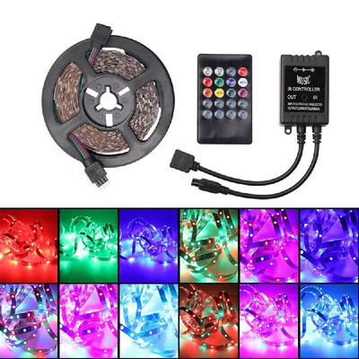 

RGB LED Strip Flexible Light 1 5M 60Ledm Music IR Remote Controller DC12V Home Decoration LED Stripe
