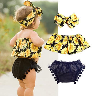 

Newborn Toddler Baby Girls Clothes Romper Jumpsuit BodysuitPants Outfits Set