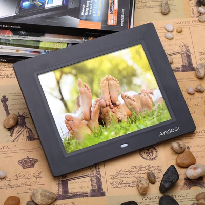 

Andoer 8 Ultrathin HD TFT-LCD Digital Photo Frame Alarm Clock MP3 MP4 Movie Player with Remote Desktop