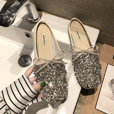 

No heel lazybones half slippers women 2019 new Baotou fashion Joker port wind net red half shoes women