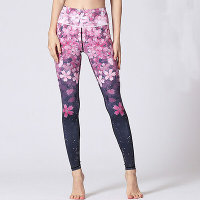 

Starmoon Ladiesprinted High-waist Hip Stretch Underpants Running Fitness Yoga Pants