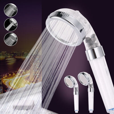 

High Pressure Filter Water Shower Head Adjustable Stone Stream PP Cotton Removabl Handheld Shower Head Shower Nozzle