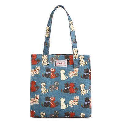 

Printed Bag Single Shoulder Female Fashion Canvas Shopping Bag Handbag Large Capacity Portable Oxford Bag Female