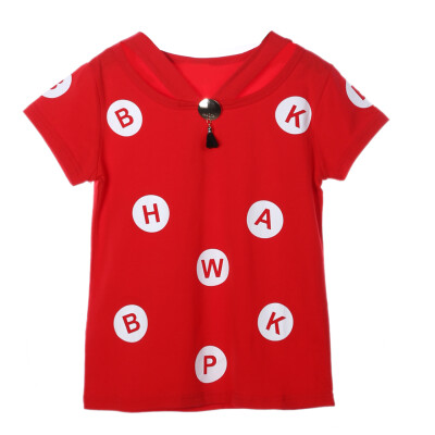 

Kids Children Girls Short Sleeve Letter Print T-shirt Tops Clothes