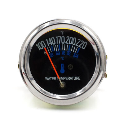 

Car 52mm Mechanical Water Temperature Temp Meter Gauge 38-104℃100-220℉ 12V Yellow Light