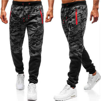 

Men Sport Pants Long Trousers Tracksuit Fitness Workout Joggers Gym Sweatpants
