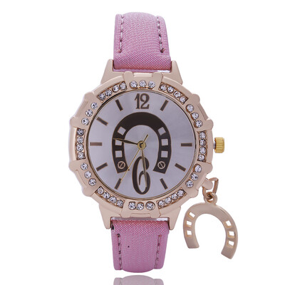 

Creative pendant belt watch female student table number diamond inlaid English table