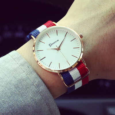 

Watch nylon canvas belt simple trend of men&women personality creative tide of leisure sports market retro student couples