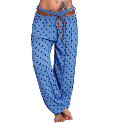 

Tailored Women Ladies Printed Band Width Loose Leg Pants Womens Casual Pants