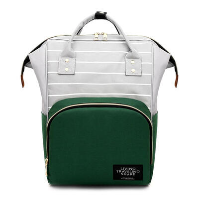 

Stripe Hit Color Mommy Backpacks Big Maternity Bags Baby Nursing Diaper Bag