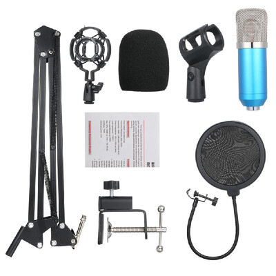 

Professional BM700 Condenser Microphone Mic KTV Singing Studio Recording Kit BlackGolden