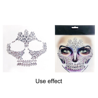 

Halloween Resin Jewelry Stickers Removable Face Gems Stickers Funny Tattoo Stickers For Festival Party Costume Decorations