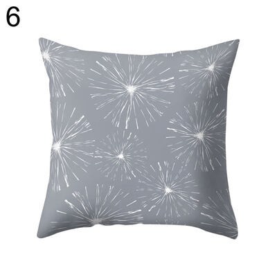 

Gray Geometric Square Throw Pillow Protector Case Cushion Cover Bedding Articles