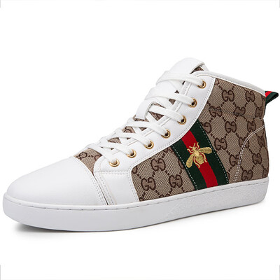 

Mens high-top shoes small bee casual shoes high shoes