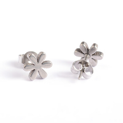 

Flower 304 Stainless Steel Ear Studs Stainless Steel Color 8x8mm Pin 07mm