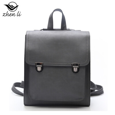 

New womens college wind PU backpack popular trend backpack women bag