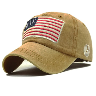 

Baseball Cap Mens Tactical Army Cotton Military Dad Hat USA American Flag Mesh