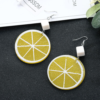 

2019 new brand design hand made lemon slice earrings minimalist generous summer earrings gift for women