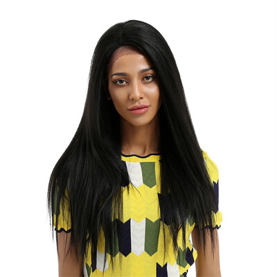 

〖Follure〗Glueless Resistant Lace Women Long Black Natural Straight Hair Full Wig