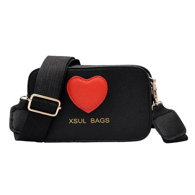 

Fashion Teenage Girls Love Heart Pattern Shoulder Bags PU Crossbody Bag