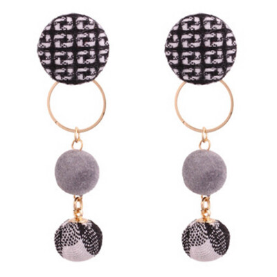 

New Jewelry Irregular Metal Sequins Round Button Long Earring For Women