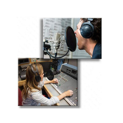 

Microphone Pop Filter Mic Shield Mask Dual Layer Singing Windscreen Professional Mic Studio Pop Filter