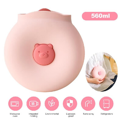 

Silicone Hot Water Bag Hot&Cold Dual-use Mini Portable 560ml Hot-water Bottle