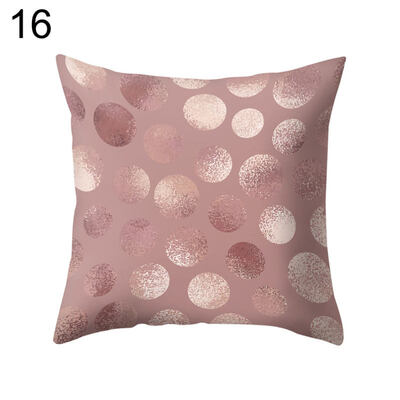 

Pink Geometric Pattern Throw Pillow Case Cushion Cover Sofa Bedding Articles
