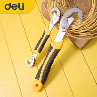

Xiaomi Youpin Deli Universal Multi-Functional Wrench Carbon Steel Pipe And Bolts Nuts Spanner Tool High Carbon Steel Forging Gear