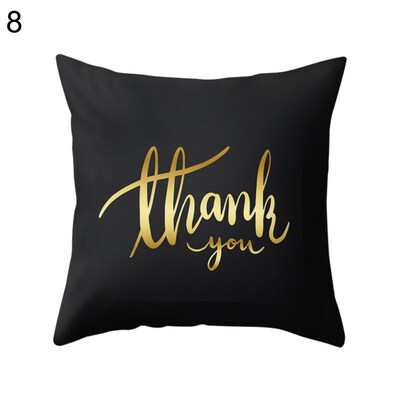 

Home Decorative Cushion Cover Square Letter Printed Sheet Throw Pillow Cases