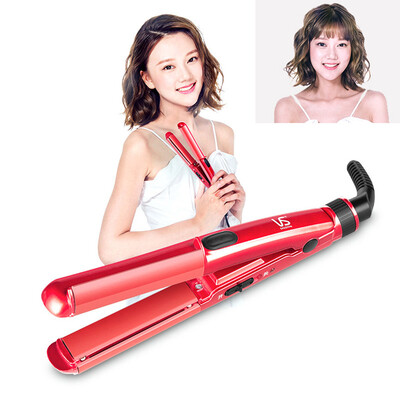 

〖Follure〗Red Heating Tourmaline Ceramic Mini Straightener Straight Hair Durable Curler