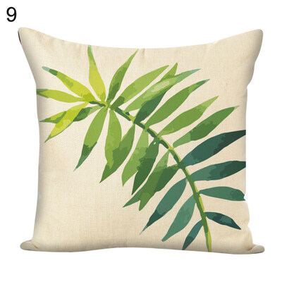 

45x45cm Green Leaf Square Throw Pillow Case Cushion Cover Sofa Bed Car Decor