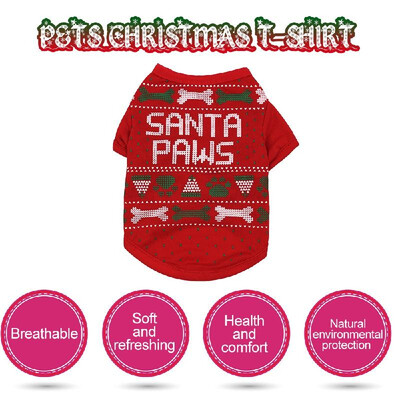 

Dog shirt Dog Christmas T-shirt Pet T-shirt Dogs Christmas T-Shirt Summer Dog T-shirt Pet Dogs Clothing Christmas Dog Clothing Pol