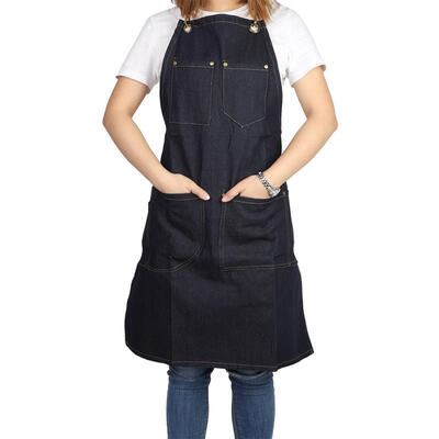 

Greensen Denim Chef Work Cooking Fashion Cotton Apron with Adjustable Strap Durable