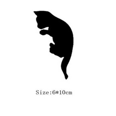 

6x10cm Black Cat Wall Sticker Switch Film Removable PVC Switch Sticker for Living Room Bedroom